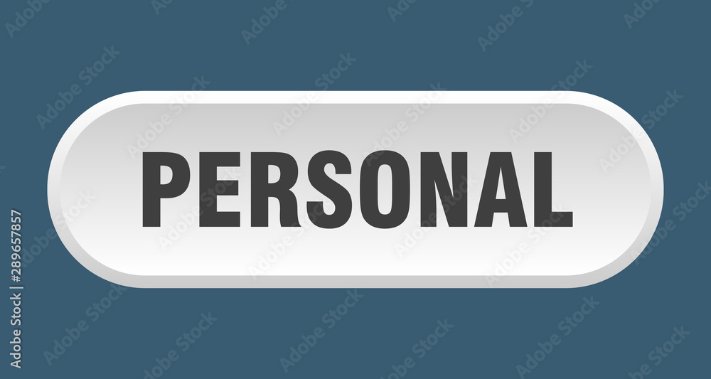 personal button. personal rounded white sign. personal