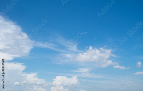 Fototapeta Naklejka Na Ścianę i Meble -  Blue sky and white clouds in bright day landscape background.