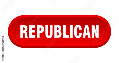 republican button. republican rounded red sign. republican