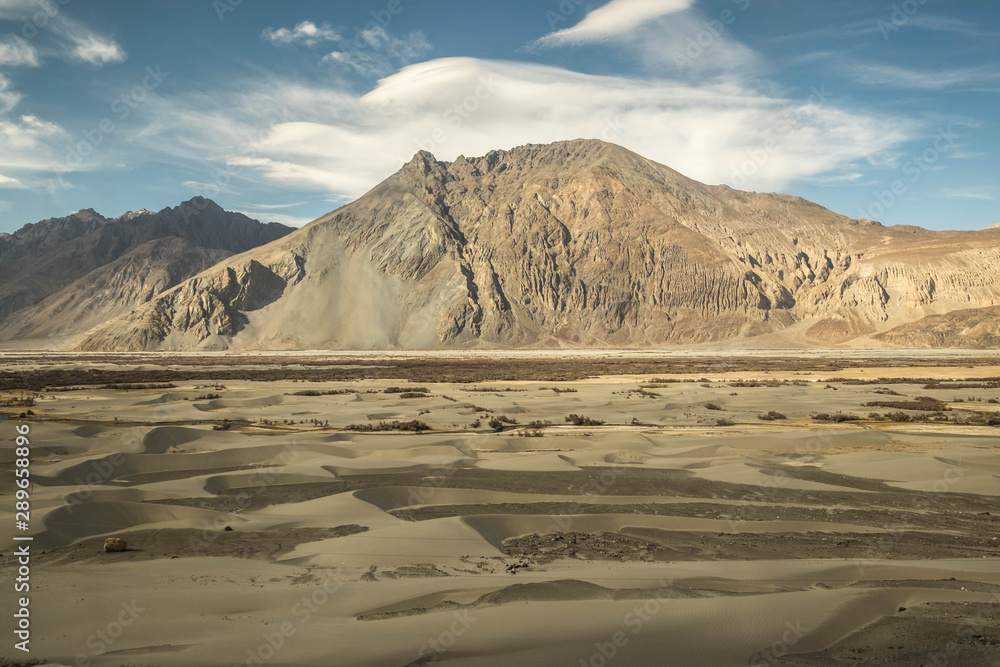 Dessert sand dune, Nubra Valley in Leh Ladakh, Northern India.