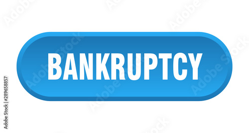 bankruptcy button. bankruptcy rounded blue sign. bankruptcy