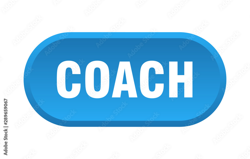 coach button. coach rounded blue sign. coach coach button. coach rounded blue sign. coach