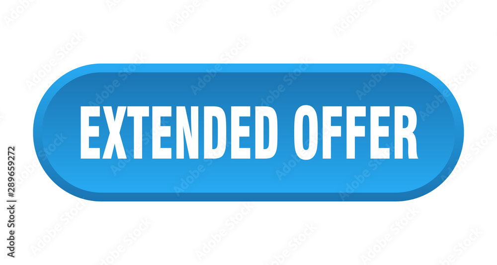 extended offer button. extended offer rounded blue sign. extended offer extended offer button. extended offer rounded blue sign. extended offer