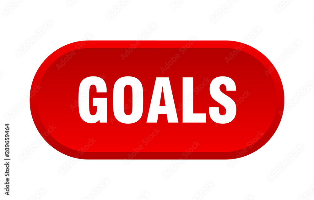 goals button. goals rounded red sign. goals goals button. goals rounded red sign. goals
