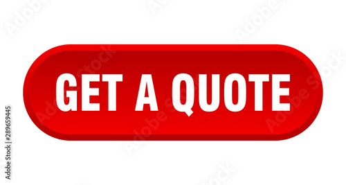 get a quote button. get a quote rounded red sign. get a quote