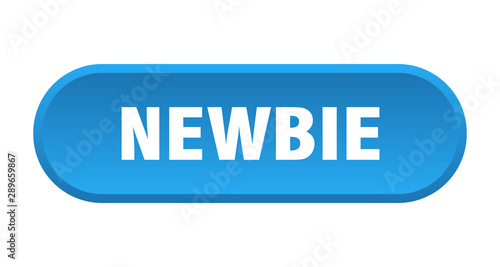 newbie button. newbie rounded blue sign. newbie