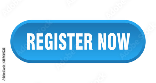 register now button. register now rounded blue sign. register now photo
