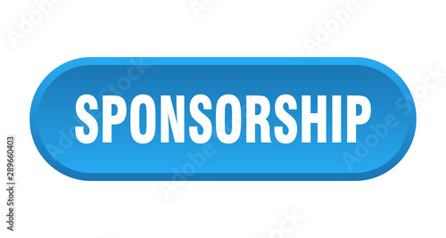 sponsorship button. sponsorship rounded blue sign. sponsorship