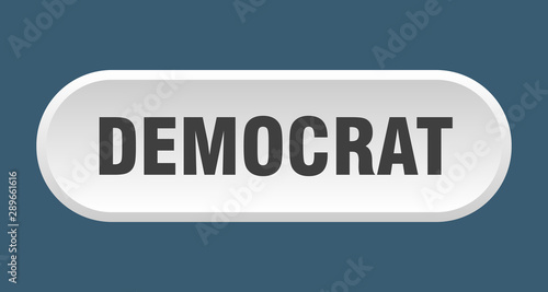 democrat button. democrat rounded white sign. democrat