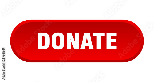 donate button. donate rounded red sign. donate