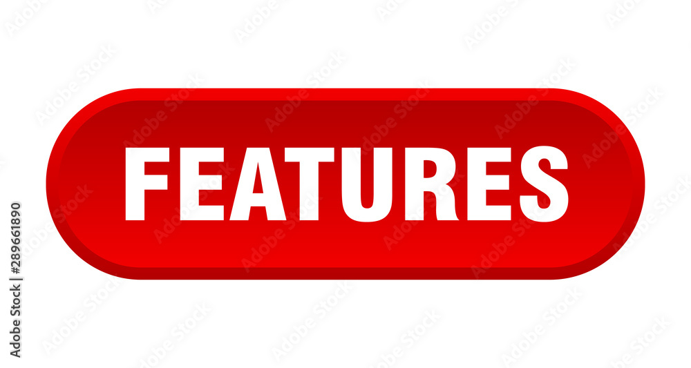 features button. features rounded red sign. features features button. features rounded red sign. features
