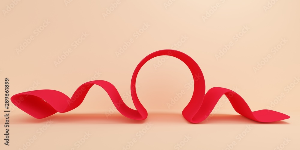 Abstract background with red ribbon wave. 3d rendering Abstract background with red ribbon wave. 3d rendering