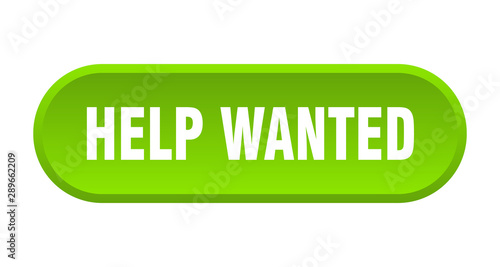 help wanted button. help wanted rounded green sign. help wanted