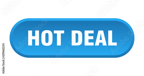 hot deal button. hot deal rounded blue sign. hot deal