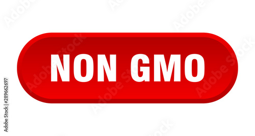 non gmo button. non gmo rounded red sign. non gmo