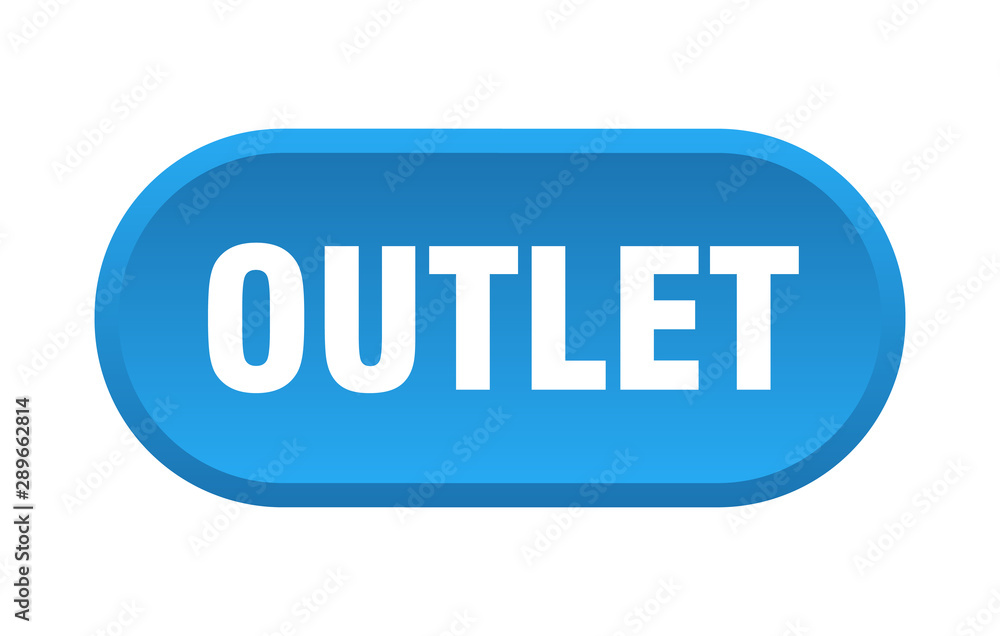 outlet button. outlet rounded blue sign. outlet outlet button. outlet rounded blue sign. outlet