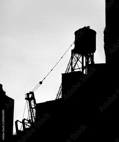 Against day of a water tank on a new york roof