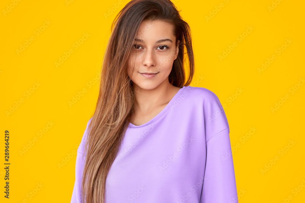 Attractive young woman with long hair Attractive young woman with long hair