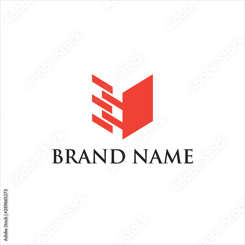 Brick icon shaped with intial B letter inside. logo icon illustration