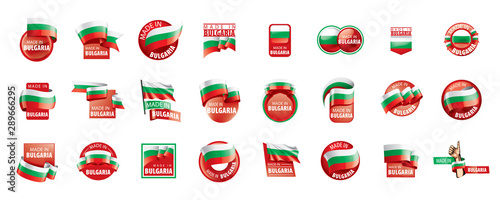 Bulgaria flag, vector illustration on a white background