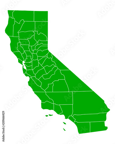 Karte von California