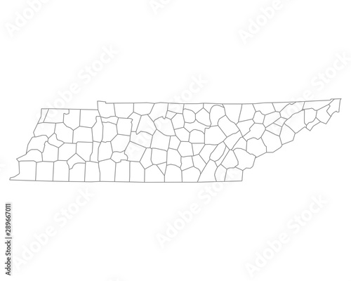 Karte von Tennessee photo