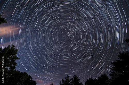 Star trail dark night astrophotography