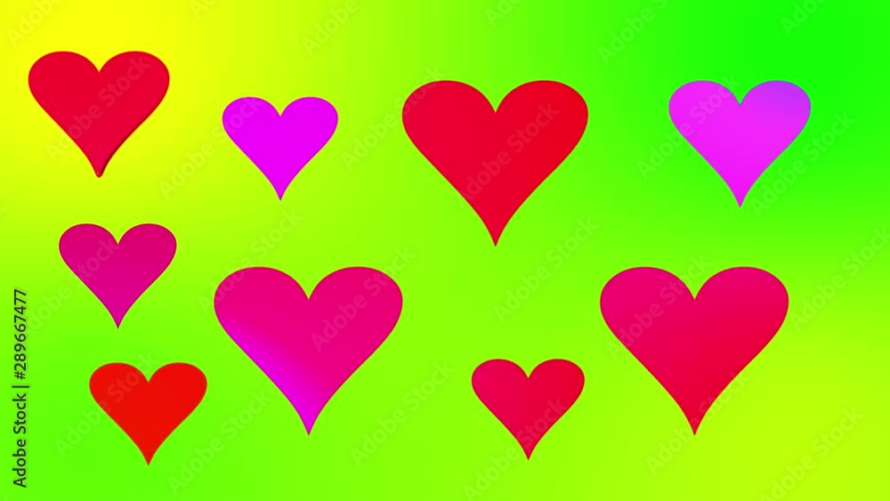 Pulsing heart on bright gradient background Pulsing heart on bright gradient background