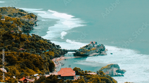 Canvas Print view of the island, kulonprogo Indonesia