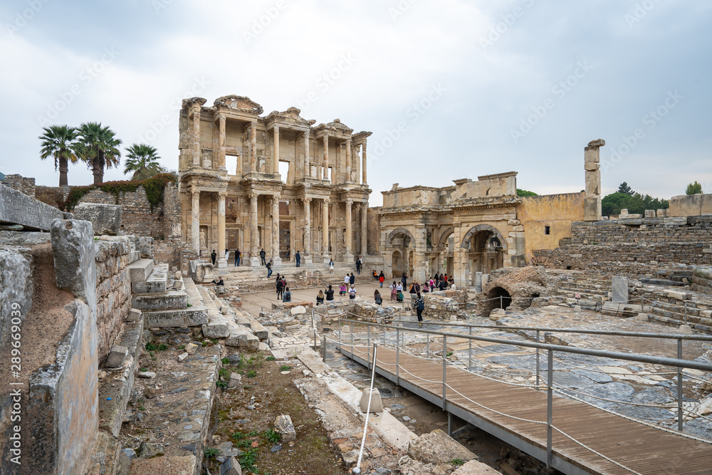 The Library of Celsus in Ephesus Selcuk, Izmir province Turkey