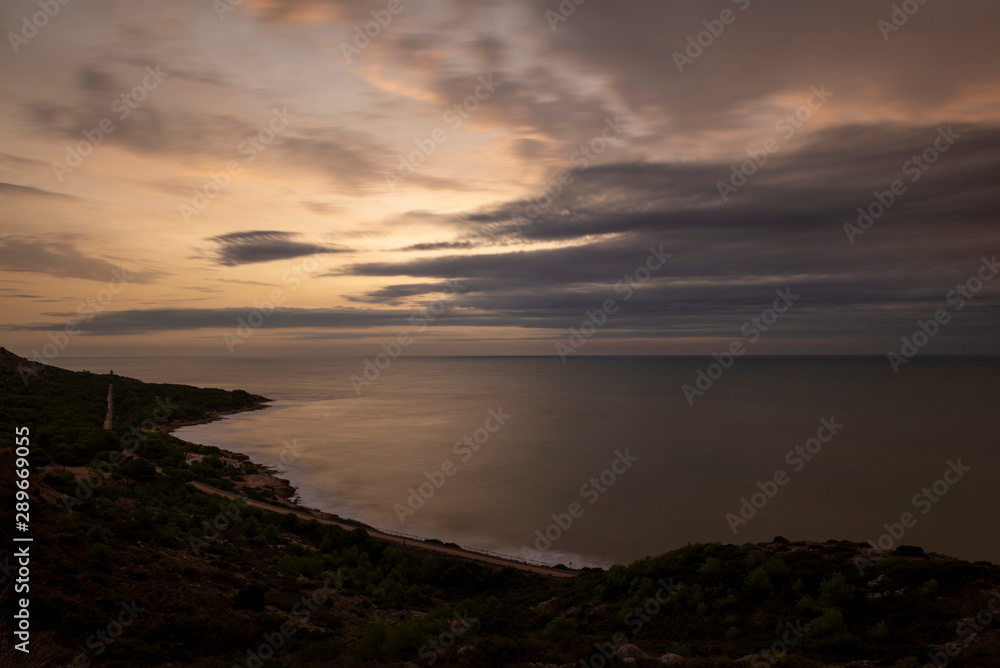 Sunrise from the Benicassim viewpoint, Costa azahar