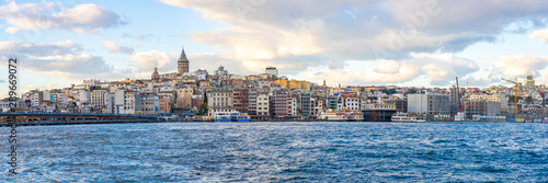 Photography Panorama view of Galata Tower and Istanbul skyline in Istanbul, Turkey