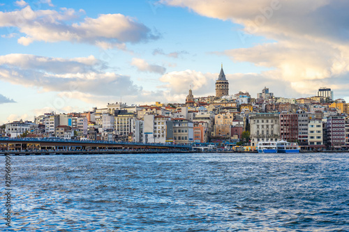 View of Galata Tower and Istanbul skyline in Istanbul, Turkey © orpheus26