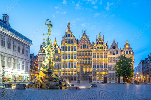 Guildhalls of Grote Markt of Antwerp in Belgium photo