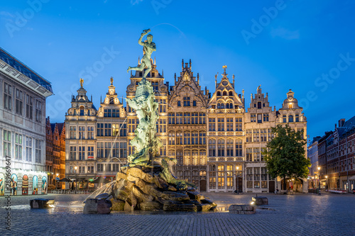 Guildhalls of Grote Markt of Antwerp in Belgium