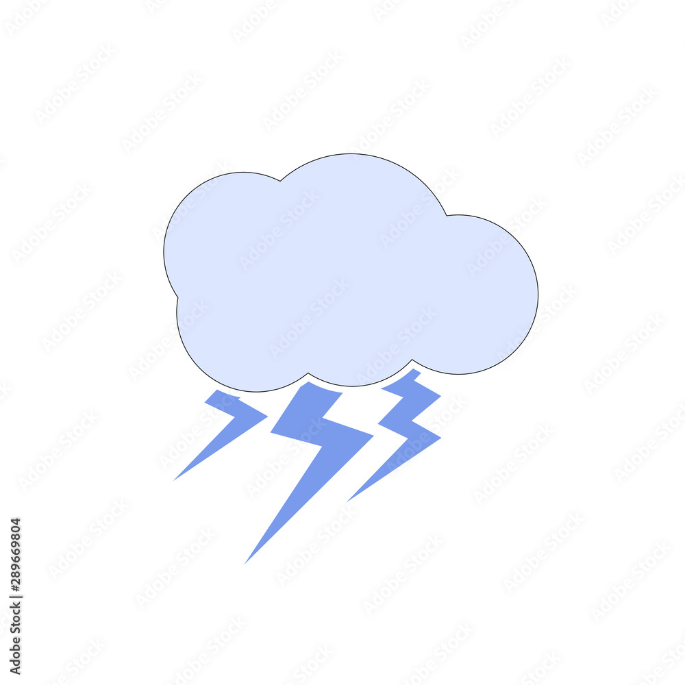 cloud with thunder vector cloud with thunder vector
