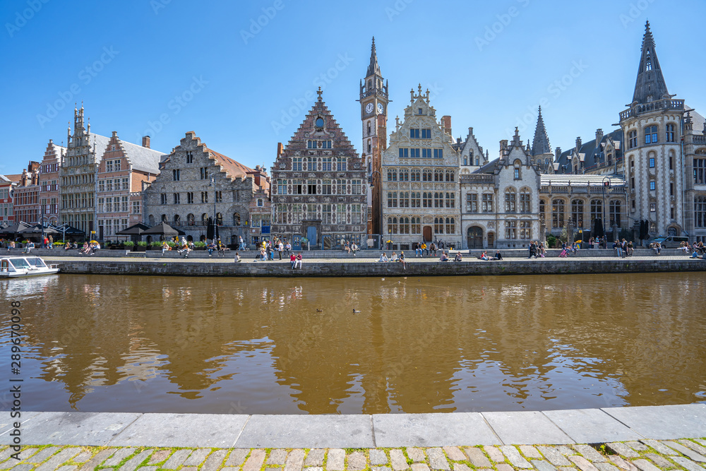 Fototapeta premium View of Ghent old town in Belgium