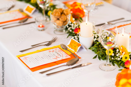 wedding table setting