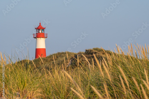 Lighthouse List-Ost on the island Sylt  Germany 