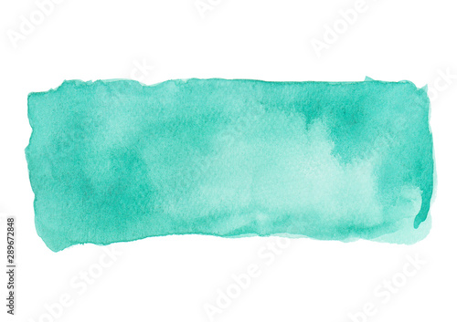 Blue watercolor stroke paint isolated