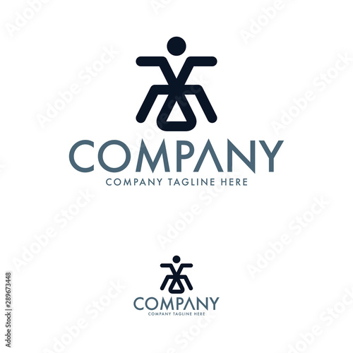 Monogram ant logo design template