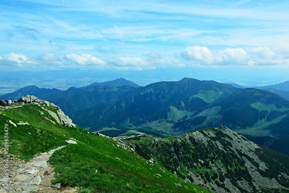 Slovakia-outlook from the peak Chopok in the Low Tatras