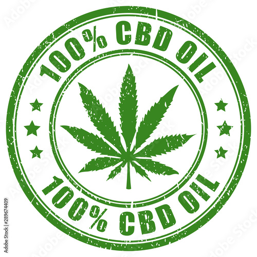 Cbd oil vector stamp