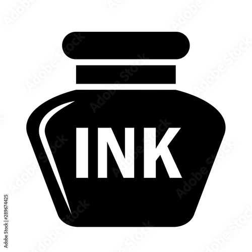 Ink pot vector icon