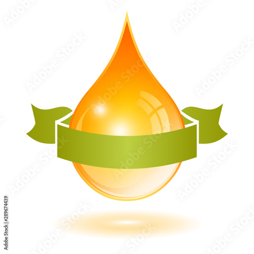 Yellow oil drop vector cartoon