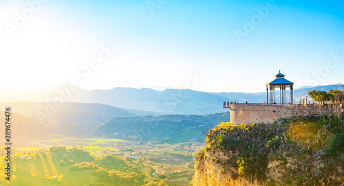 Sunset in Ronda, Andalusia landscape, Spain photo