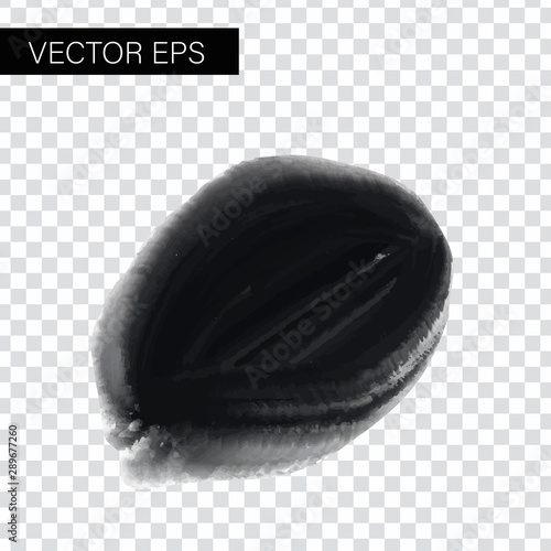 Vector figured brush strokes brush and ink