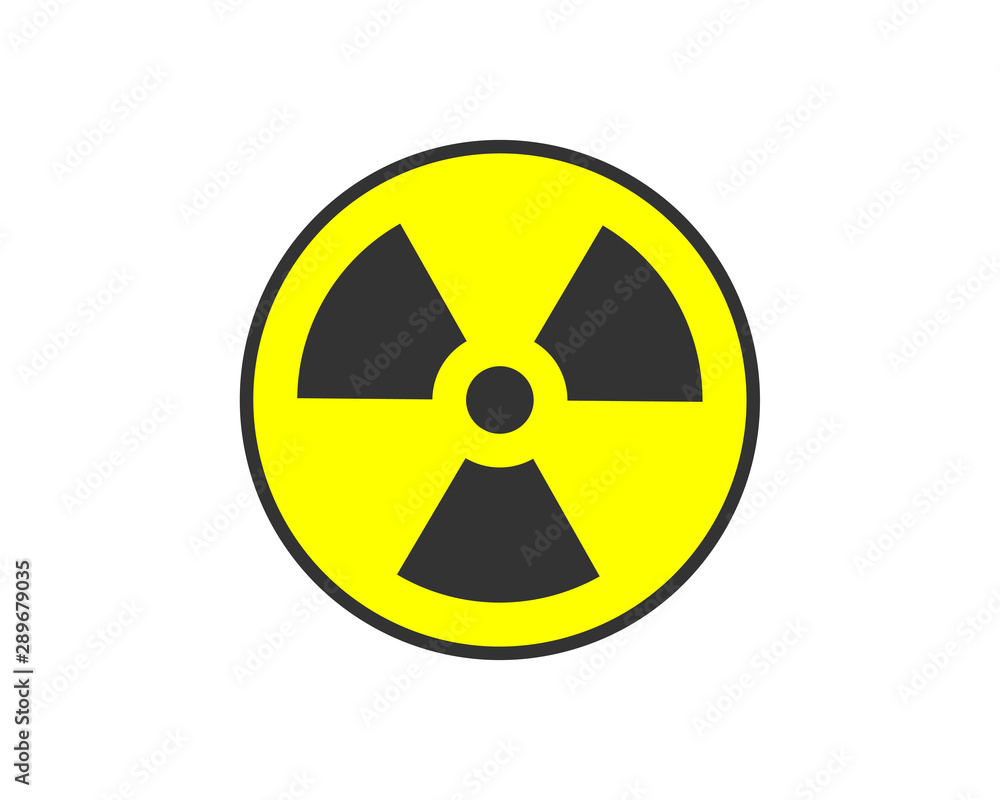 Radiation icon vector. Warning radioactive sign danger symbol. Radiation icon vector. Warning radioactive sign danger symbol.