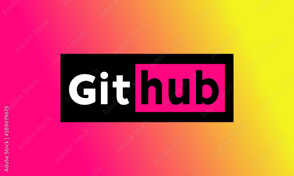 GitHub Sticker Illustration Vector T-shirt Print GitHub Sticker Illustration Vector T-shirt Print