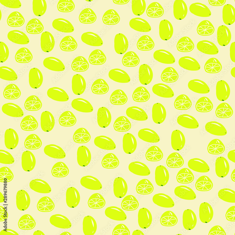 Seamless vector pattern with hand drawn lemons on bright background. Seamless vector pattern with hand drawn lemons on bright background.